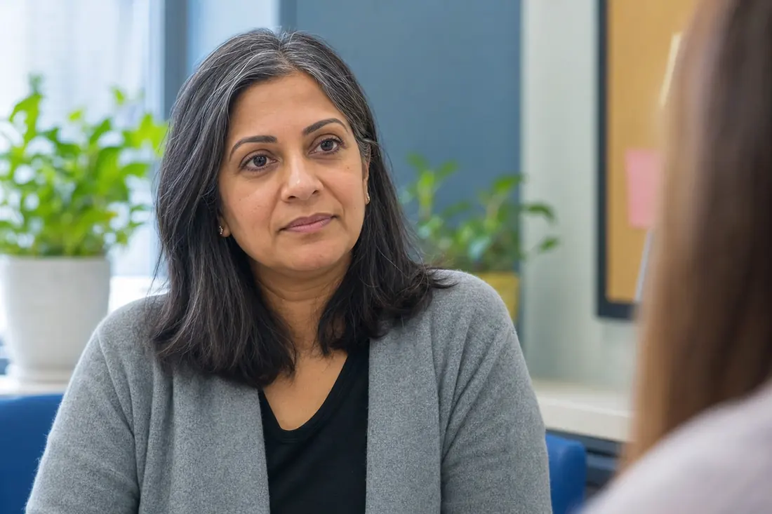 Portrait of Priya S., sample curriculum coordinator in India.